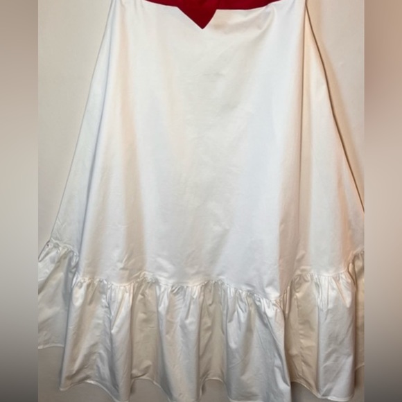 Anthropologie Hutch Red Colorblocked Bow-Tie Maxi Dress - Picture 13 of 13